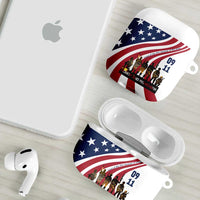 911 Memorial AirPods Case Patriot Day American Flag and Soldier Silhouette Honor and Remember - Wonder Print Shop