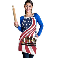 911 Memorial Apron Patriot Day American Flag and Soldier Silhouette Honor and Remember - Wonder Print Shop
