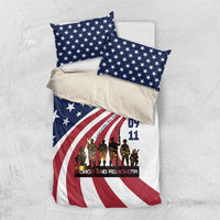 911 Memorial Bedding Set Patriot Day American Flag and Soldier Silhouette Honor and Remember - Wonder Print Shop