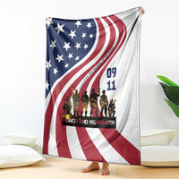 911 Memorial Blanket Patriot Day American Flag and Soldier Silhouette Honor and Remember - Wonder Print Shop