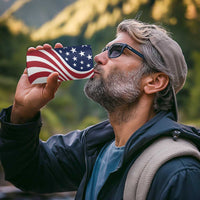 911 Memorial 4 in 1 Can Cooler Tumbler Patriot Day American Flag and Soldier Silhouette Honor and Remember - Wonder Print Shop