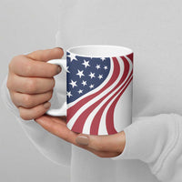 911 Memorial Ceramic Mug Patriot Day American Flag and Soldier Silhouette Honor and Remember - Wonder Print Shop