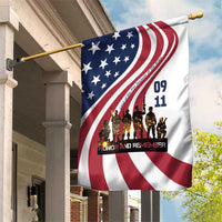 911 Memorial Garden Flag Patriot Day American Flag and Soldier Silhouette Honor and Remember - Wonder Print Shop