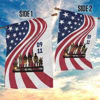 911 Memorial Garden Flag Patriot Day American Flag and Soldier Silhouette Honor and Remember - Wonder Print Shop