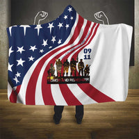 911 Memorial Hooded Blanket Patriot Day American Flag and Soldier Silhouette Honor and Remember - Wonder Print Shop