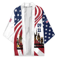 911 Memorial Kimono Patriot Day American Flag and Soldier Silhouette Honor and Remember - Wonder Print Shop