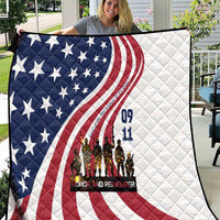 911 Memorial Quilt Patriot Day American Flag and Soldier Silhouette Honor and Remember - Wonder Print Shop