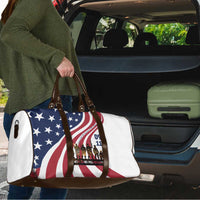 911 Memorial Travel Bag Patriot Day American Flag and Soldier Silhouette Honor and Remember - Wonder Print Shop
