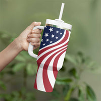 911 Memorial Tumbler With Handle Patriot Day American Flag and Soldier Silhouette Honor and Remember - Wonder Print Shop