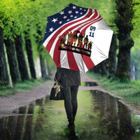911 Memorial Umbrella Patriot Day American Flag and Soldier Silhouette Honor and Remember - Wonder Print Shop