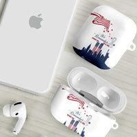 Patriot Day 911 Memorial AirPods Case American Flag and New York City Skyline Design - Wonder Print Shop