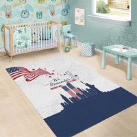Patriot Day 911 Memorial Area Rug American Flag and New York City Skyline Design - Wonder Print Shop