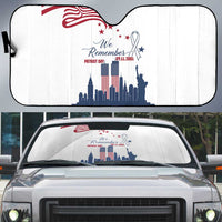 Patriot Day 911 Memorial Auto Sun Shade American Flag and New York City Skyline Design - Wonder Print Shop