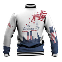 Patriot Day 911 Memorial Baseball Jacket American Flag and New York City Skyline Design - Wonder Print Shop