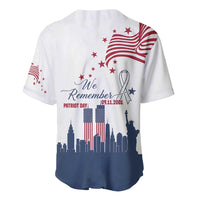 Patriot Day 911 Memorial Baseball Jersey American Flag and New York City Skyline Design - Wonder Print Shop