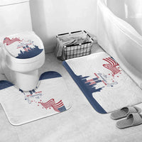 Patriot Day 911 Memorial Bathroom Set American Flag and New York City Skyline Design - Wonder Print Shop