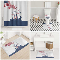 Patriot Day 911 Memorial Bathroom Set American Flag and New York City Skyline Design - Wonder Print Shop