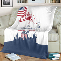 Patriot Day 911 Memorial Blanket American Flag and New York City Skyline Design - Wonder Print Shop