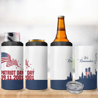 Patriot Day 911 Memorial 4 in 1 Can Cooler Tumbler American Flag and New York City Skyline Design - Wonder Print Shop
