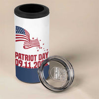 Patriot Day 911 Memorial 4 in 1 Can Cooler Tumbler American Flag and New York City Skyline Design - Wonder Print Shop