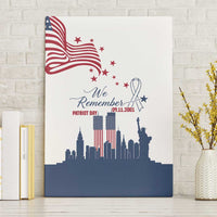 Patriot Day 911 Memorial Canvas Wall Art American Flag and New York City Skyline Design - Wonder Print Shop