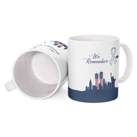 Patriot Day 911 Memorial Ceramic Mug American Flag and New York City Skyline Design - Wonder Print Shop