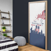 Patriot Day 911 Memorial Door Cover American Flag and New York City Skyline Design - Wonder Print Shop