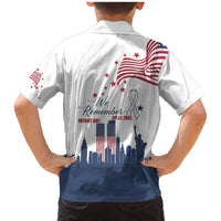 Patriot Day 911 Memorial Family Matching Mermaid Dress and Hawaiian Shirt American Flag and New York City Skyline Design - Wonder Print Shop