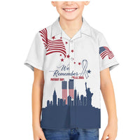 Patriot Day 911 Memorial Family Matching Mermaid Dress and Hawaiian Shirt American Flag and New York City Skyline Design - Wonder Print Shop