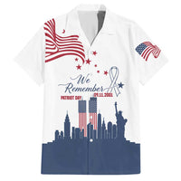 Patriot Day 911 Memorial Hawaiian Shirt American Flag and New York City Skyline Design - Wonder Print Shop