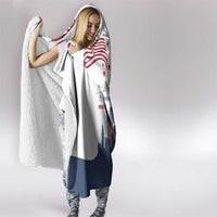 Patriot Day 911 Memorial Hooded Blanket American Flag and New York City Skyline Design - Wonder Print Shop