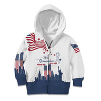 Patriot Day 911 Memorial Kid Hoodie American Flag and New York City Skyline Design - Wonder Print Shop
