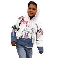Patriot Day 911 Memorial Kid Hoodie American Flag and New York City Skyline Design - Wonder Print Shop