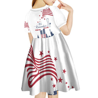 Patriot Day 911 Memorial Kid Short Sleeve Dress American Flag and New York City Skyline Design - Wonder Print Shop