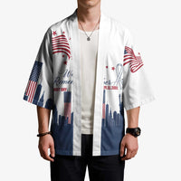 Patriot Day 911 Memorial Kimono American Flag and New York City Skyline Design - Wonder Print Shop