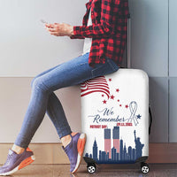 Patriot Day 911 Memorial Luggage Cover American Flag and New York City Skyline Design - Wonder Print Shop