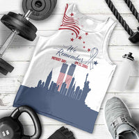 Patriot Day 911 Memorial Men Tank Top American Flag and New York City Skyline Design - Wonder Print Shop