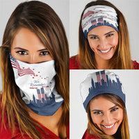 Patriot Day 911 Memorial Neck Gaiter American Flag and New York City Skyline Design TS04