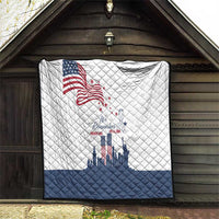 Patriot Day 911 Memorial Quilt American Flag and New York City Skyline Design - Wonder Print Shop