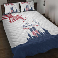 Patriot Day 911 Memorial Quilt Bed Set American Flag and New York City Skyline Design - Wonder Print Shop