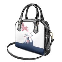 Patriot Day 911 Memorial Shoulder Handbag American Flag and New York City Skyline Design - Wonder Print Shop