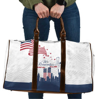 Patriot Day 911 Memorial Travel Bag American Flag and New York City Skyline Design - Wonder Print Shop