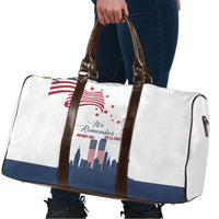 Patriot Day 911 Memorial Travel Bag American Flag and New York City Skyline Design - Wonder Print Shop