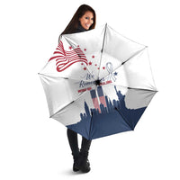 Patriot Day 911 Memorial Umbrella American Flag and New York City Skyline Design - Wonder Print Shop