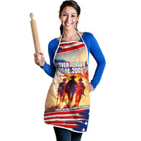 911 Memorial Patriot Day Apron American Flag and Soldier Tribute Never Forget - Wonder Print Shop