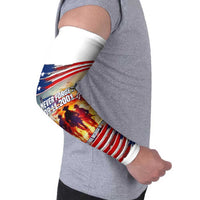 911 Memorial Patriot Day Arm Sleeves American Flag and Soldier Tribute Never Forget - Wonder Print Shop