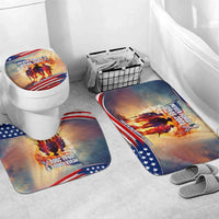 911 Memorial Patriot Day Bathroom Set American Flag and Soldier Tribute Never Forget - Wonder Print Shop