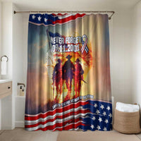 911 Memorial Patriot Day Bathroom Set American Flag and Soldier Tribute Never Forget - Wonder Print Shop