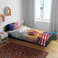 911 Memorial Patriot Day Bedding Set American Flag and Soldier Tribute Never Forget - Wonder Print Shop
