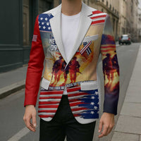 911 Memorial Patriot Day Blazer American Flag and Soldier Tribute Never Forget - Wonder Print Shop